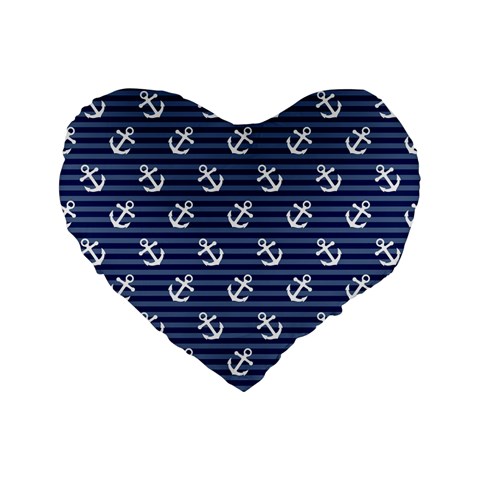 Boat Anchors 16  Premium Heart Shape Cushion  from ArtsNow.com Front