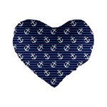 Boat Anchors 16  Premium Heart Shape Cushion 