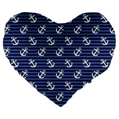 Boat Anchors 19  Premium Heart Shape Cushion from ArtsNow.com Front