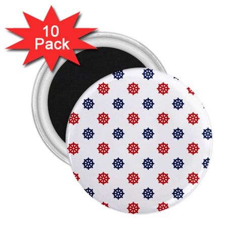 Boat Wheels 2.25  Button Magnet (10 pack) from ArtsNow.com Front