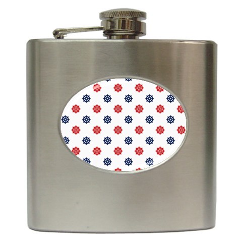 Boat Wheels Hip Flask from ArtsNow.com Front