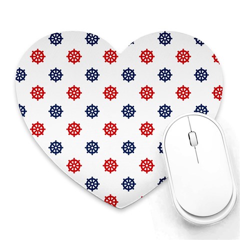 Boat Wheels Mouse Pad (Heart) from ArtsNow.com Front