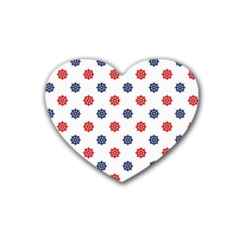 Boat Wheels Drink Coasters 4 Pack (Heart)  from ArtsNow.com Front
