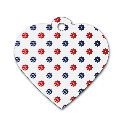 Boat Wheels Dog Tag Heart (One Sided)  from ArtsNow.com Front