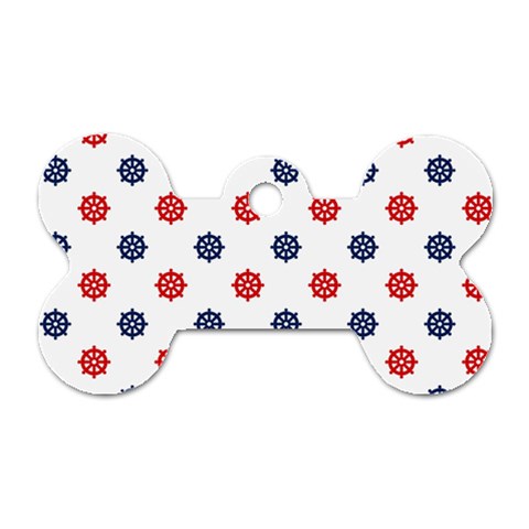 Boat Wheels Dog Tag Bone (Two Sided) from ArtsNow.com Front
