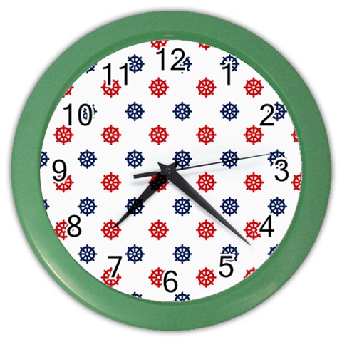 Boat Wheels Wall Clock (Color) from ArtsNow.com Front