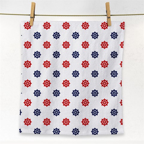Boat Wheels Face Towel from ArtsNow.com Front