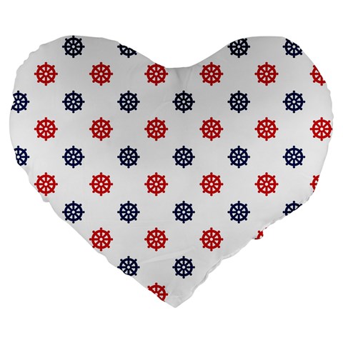 Boat Wheels 19  Premium Heart Shape Cushion from ArtsNow.com Front