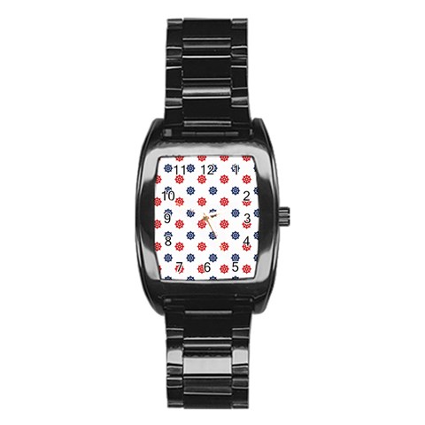 Boat Wheels Stainless Steel Barrel Watch from ArtsNow.com Front