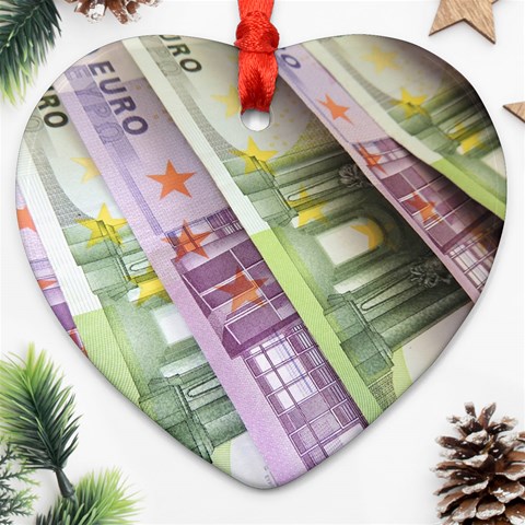 Just Gimme Money Heart Ornament from ArtsNow.com Front