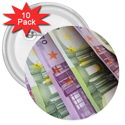 Just Gimme Money 3  Button (10 pack) from ArtsNow.com Front