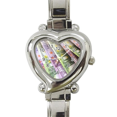 Just Gimme Money Heart Italian Charm Watch  from ArtsNow.com Front