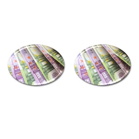 Just Gimme Money Cufflinks (Oval) from ArtsNow.com Front(Pair)