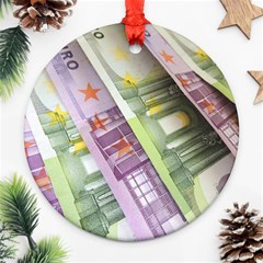 Just Gimme Money Round Ornament (Two Sides) from ArtsNow.com Front