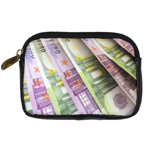 Just Gimme Money Digital Camera Leather Case from ArtsNow.com Front