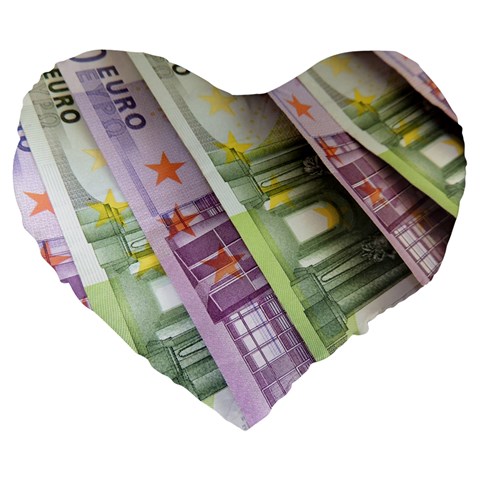 Just Gimme Money 19  Premium Heart Shape Cushion from ArtsNow.com Front