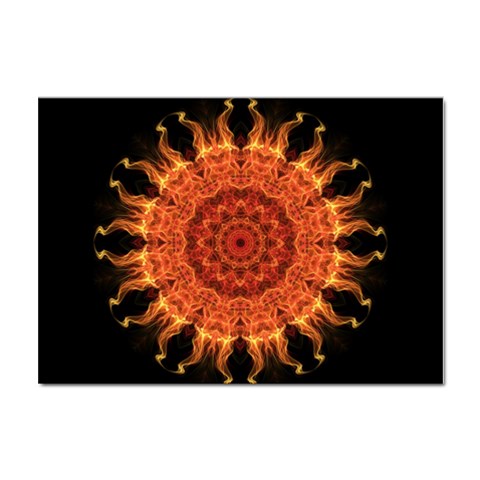 Flaming Sun A4 Sticker 10 Pack from ArtsNow.com Front