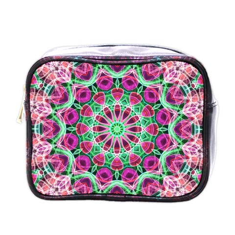 Flower Garden Mini Travel Toiletry Bag (One Side) from ArtsNow.com Front