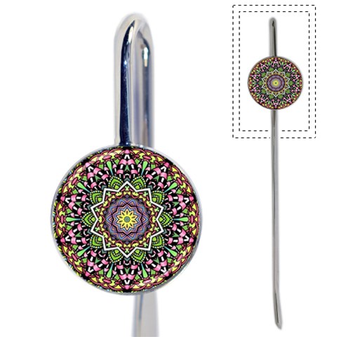 Psychedelic Leaves Mandala Bookmark from ArtsNow.com Front