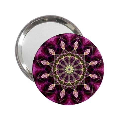 Purple Flower Handbag Mirror (2.25 ) from ArtsNow.com Front