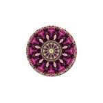 Purple Flower Golf Ball Marker 4 Pack