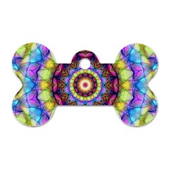 Rainbow Glass Dog Tag Bone (Two Sided) from ArtsNow.com Back