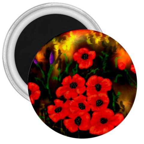 Poppies  2 Ave Hurley Ah 001 164 Png 3  Magnet from ArtsNow.com Front