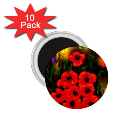 Poppies  2 Ave Hurley Ah 001 164 Png 1.75  Magnet (10 pack)  from ArtsNow.com Front