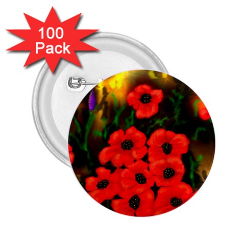Poppies  2 Ave Hurley Ah 001 164 Png 2.25  Button (100 pack) from ArtsNow.com Front