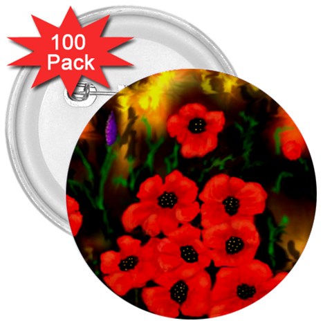 Poppies  2 Ave Hurley Ah 001 164 Png 3  Button (100 pack) from ArtsNow.com Front