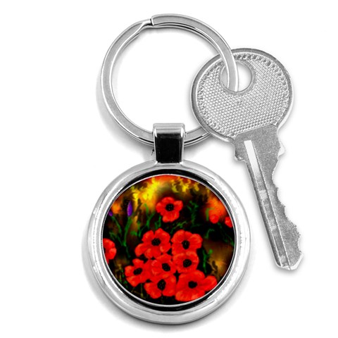 Poppies  2 Ave Hurley Ah 001 164 Png Key Chain (Round) from ArtsNow.com Front