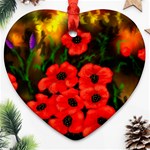 Poppies  2 Ave Hurley Ah 001 164 Png Heart Ornament (Two Sides)