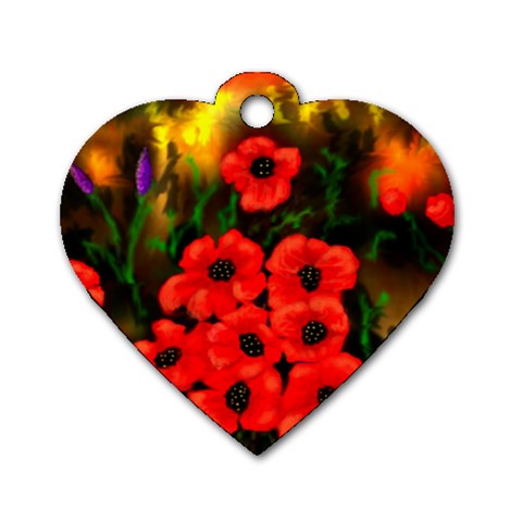 Poppies  2 Ave Hurley Ah 001 164 Png Dog Tag Heart (Two Sides) from ArtsNow.com Front