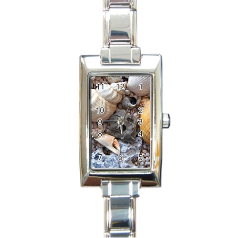 Beach Treasures Rectangular Italian Charm Watch from ArtsNow.com Front