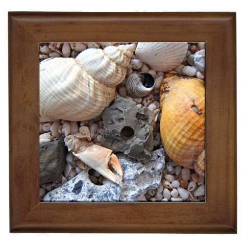 Beach Treasures Framed Ceramic Tile from ArtsNow.com Front