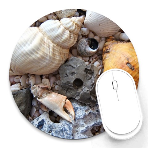 Beach Treasures 8  Mouse Pad (Round) from ArtsNow.com Front