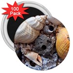 Beach Treasures 3  Button Magnet (100 pack)