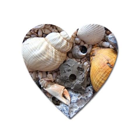 Beach Treasures Magnet (Heart) from ArtsNow.com Front