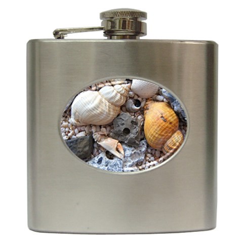 Beach Treasures Hip Flask from ArtsNow.com Front