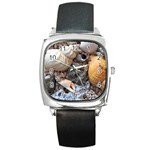 Beach Treasures Square Leather Watch