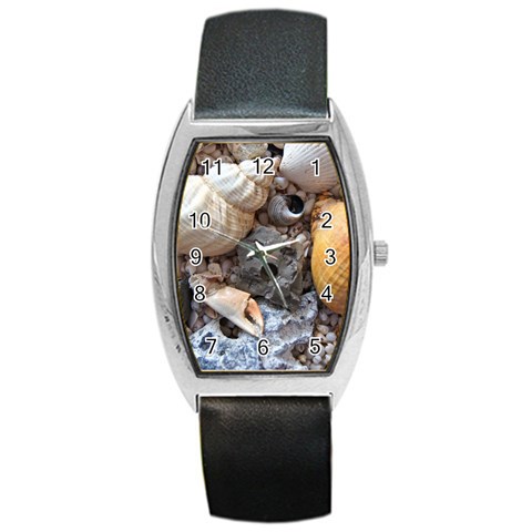 Beach Treasures Tonneau Leather Watch from ArtsNow.com Front