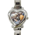 Beach Treasures Heart Italian Charm Watch 