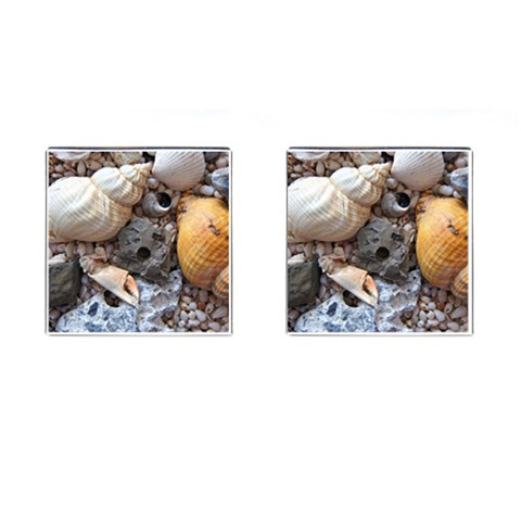 Beach Treasures Cufflinks (Square) from ArtsNow.com Front(Pair)