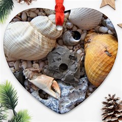 Beach Treasures Heart Ornament (Two Sides) from ArtsNow.com Front