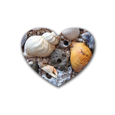 Beach Treasures Drink Coasters 4 Pack (Heart)  from ArtsNow.com Front