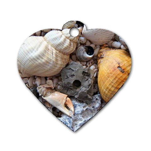 Beach Treasures Dog Tag Heart (Two Sided) from ArtsNow.com Front