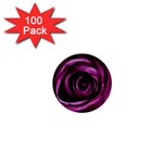Deep Purple Rose 1  Mini Button (100 pack)