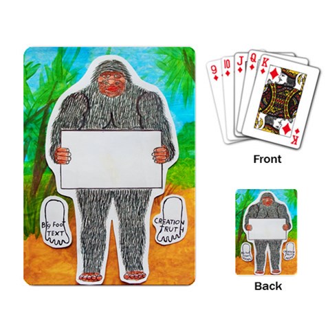 Yowie A, Text In Aussie Outback, Playing Cards Single Design from ArtsNow.com Back