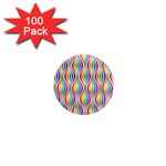 Rainbow Waves 1  Mini Button Magnet (100 pack)
