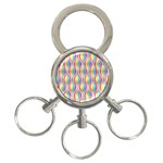 Rainbow Waves 3-Ring Key Chain